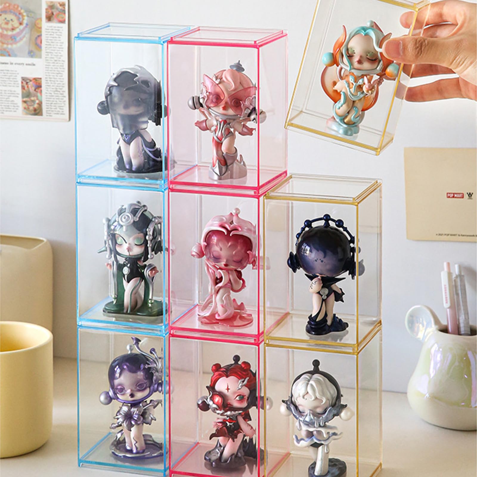 Pop Display Shelf - Acrylic Display Case Colorful Figures for