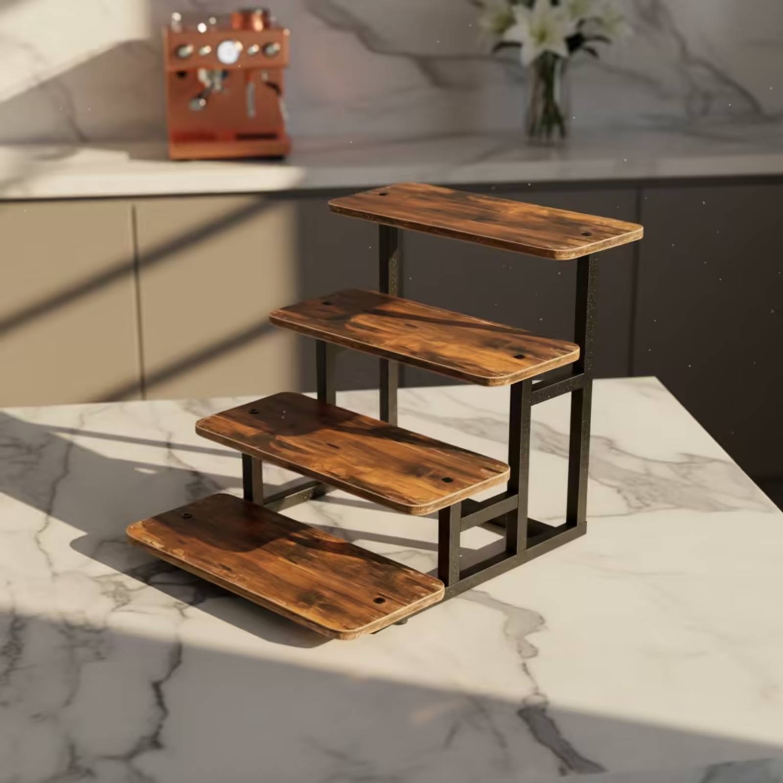 4-Tier Display Stand Tabletop  - Display Risers Set incelemesi ve fiyatı