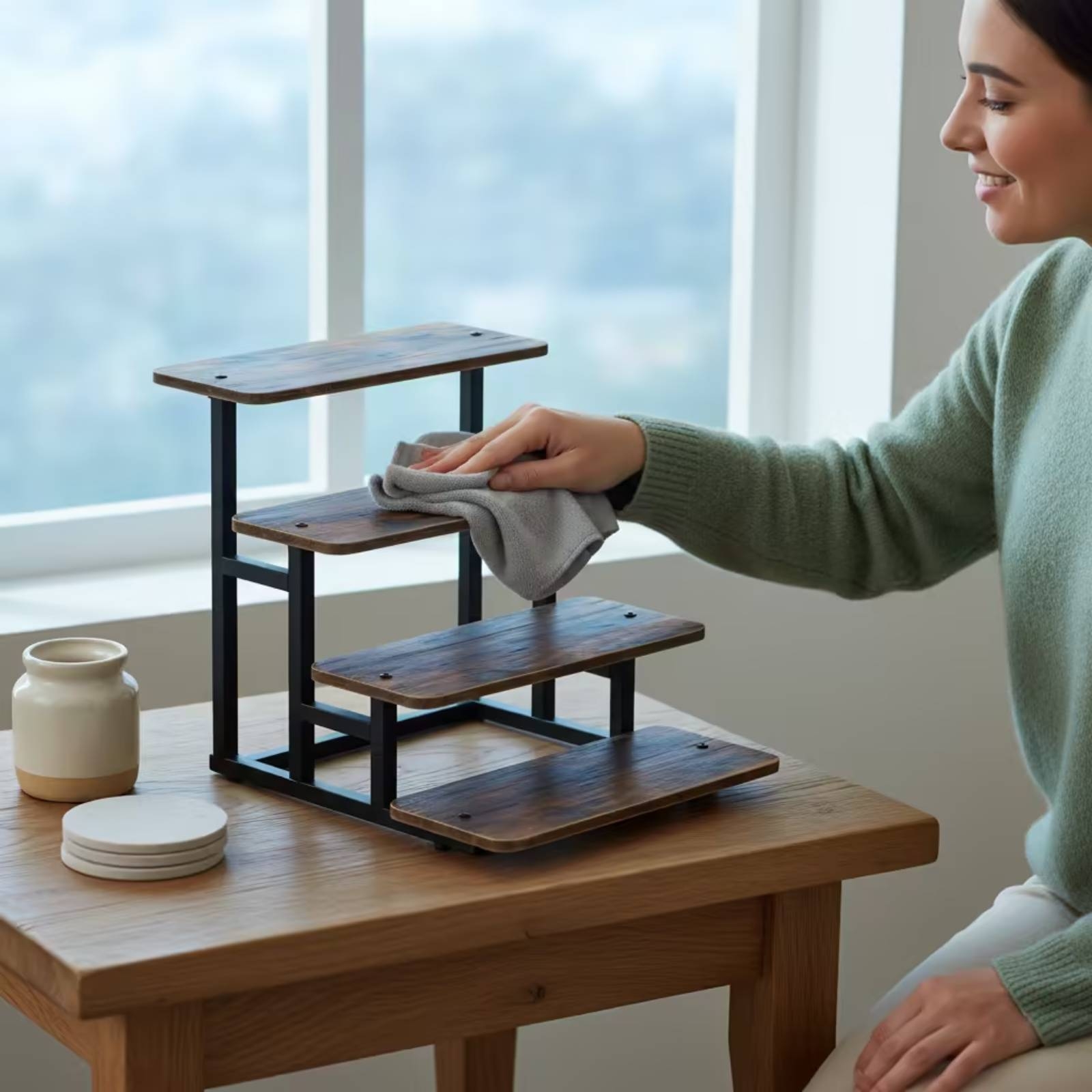 4-Tier Display Stand Tabletop  - Display Risers Set incelemesi ve fiyatı