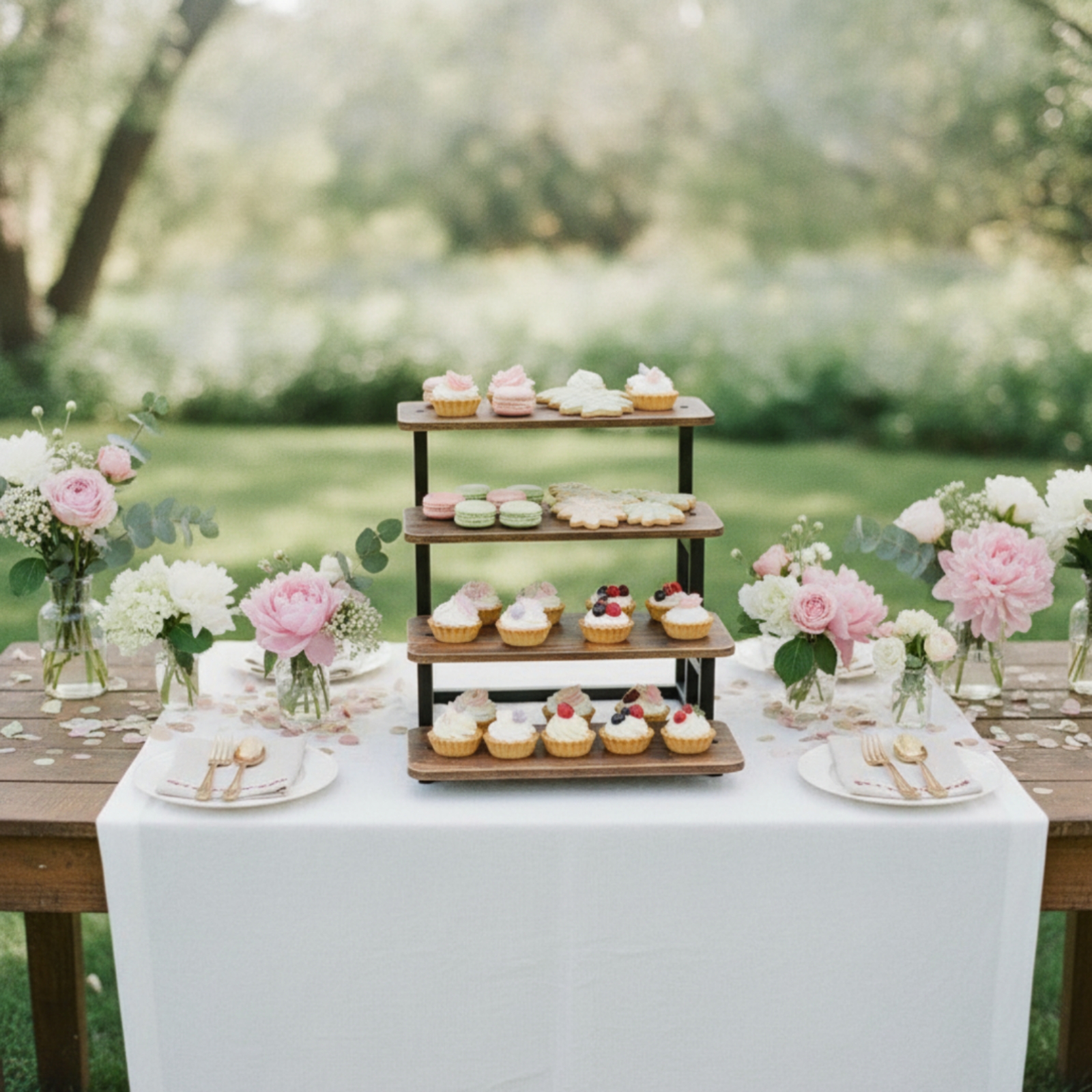4-Tier Display Stand Tabletop  - Display Risers Set incelemesi ve fiyatı