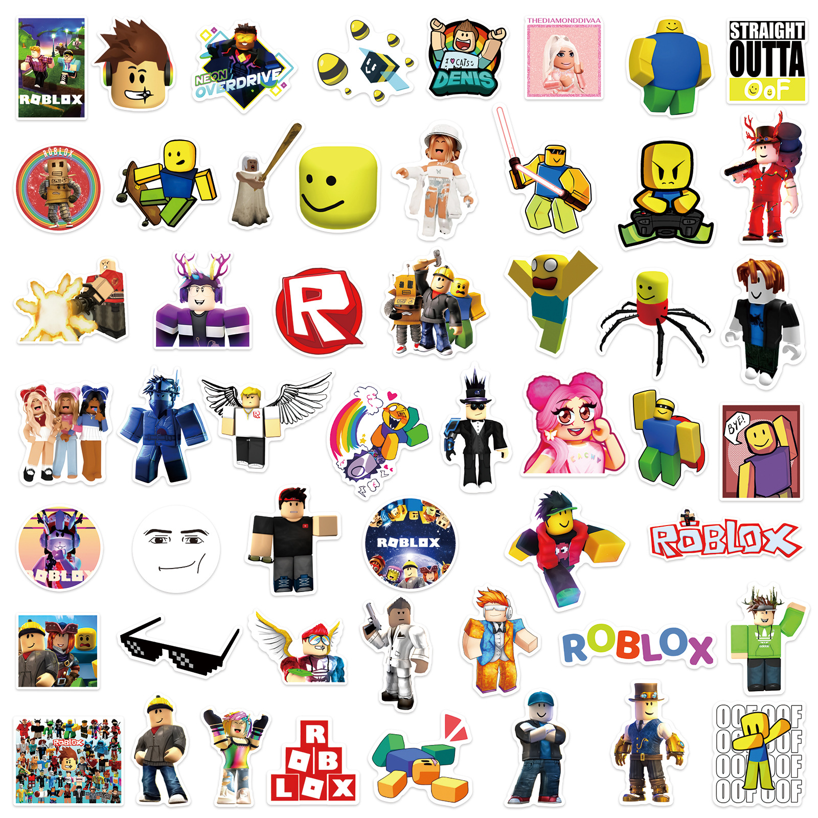 50pcs Roblox Unique Waterproof - Vinyl Figure Blank incelemesi ve fiyatı