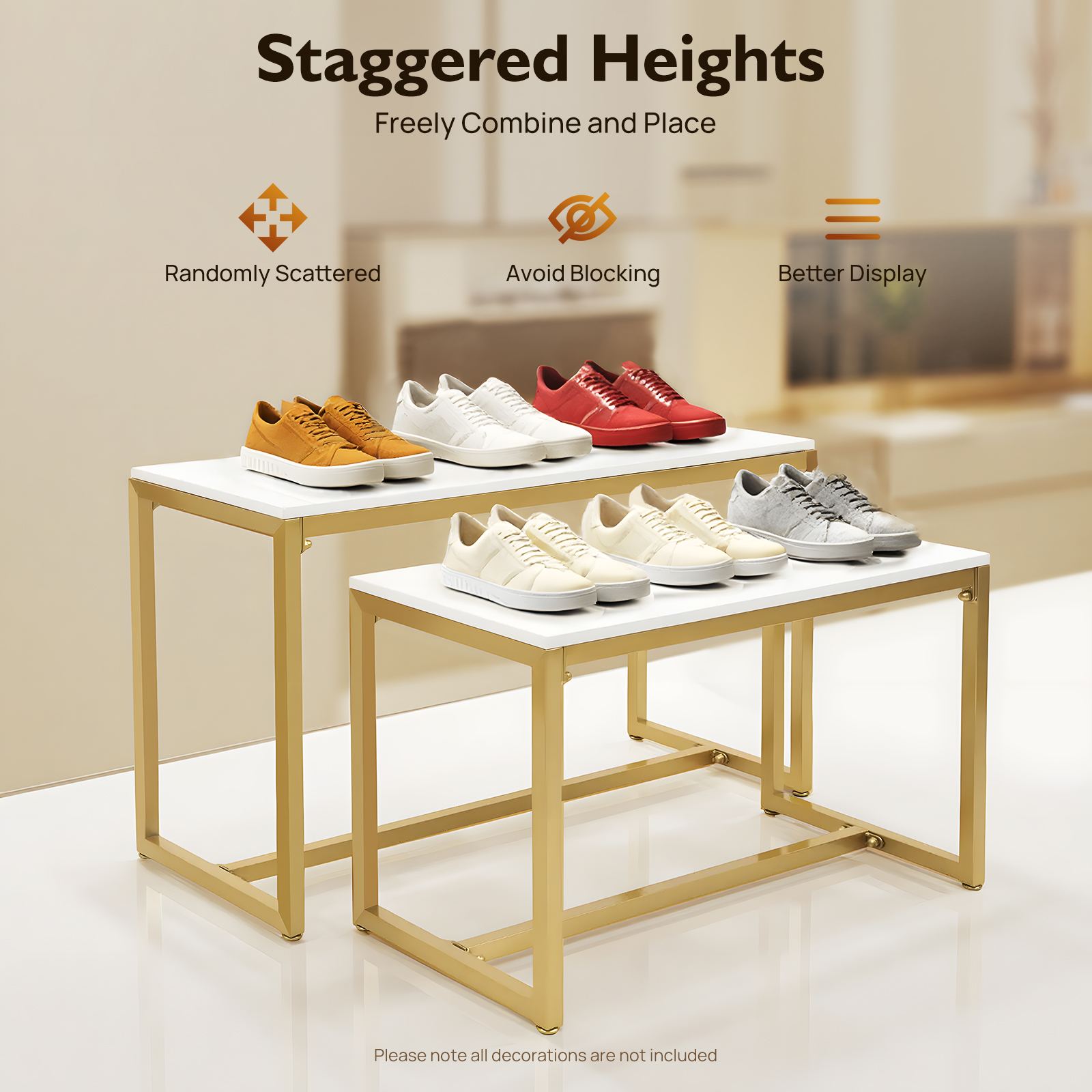 Metal Shoe Handbag Display Sta - Display Risers Set incelemesi ve fiyatı