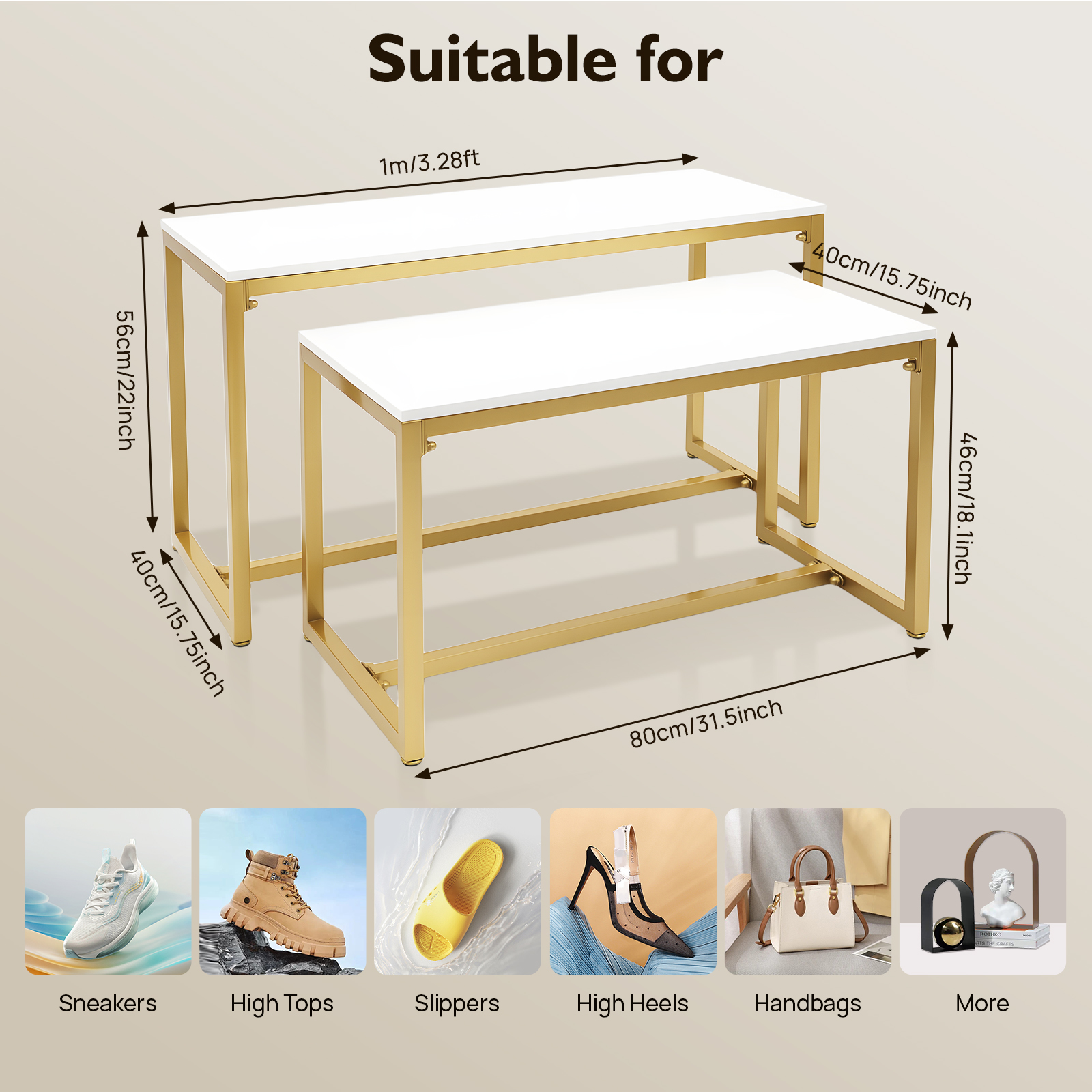 Metal Shoe Handbag Display Sta - Display Risers Set incelemesi ve fiyatı