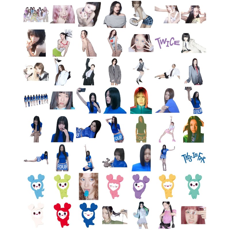 56PCS TWICE Cute  Anime Charac - Vinyl Figure Blank incelemesi ve fiyatı