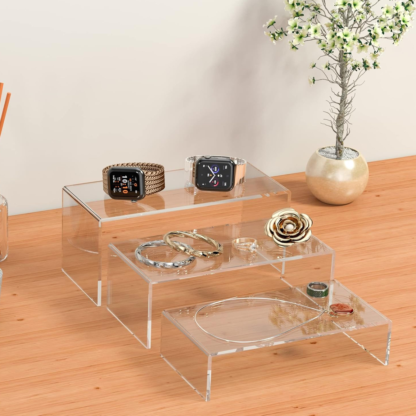 3 pieces of acrylic display sh - Pop Display Shelf incelemesi ve fiyatı