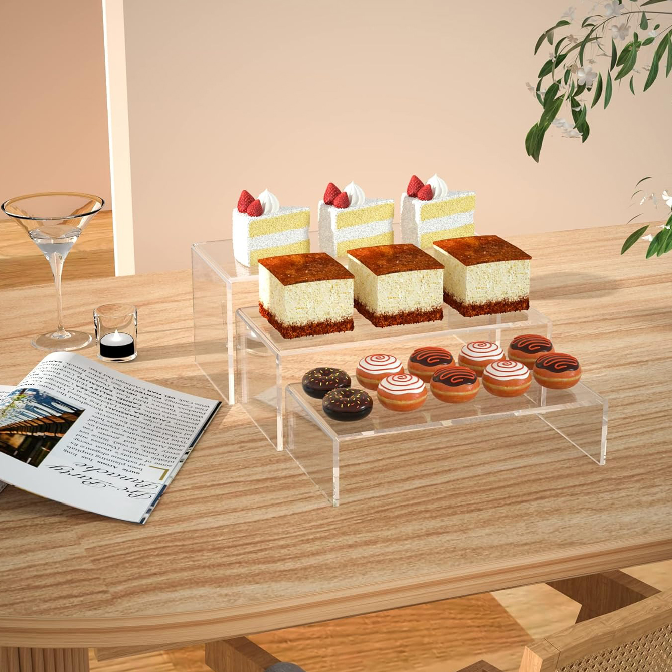 3 pieces of acrylic display sh - Pop Display Shelf incelemesi ve fiyatı