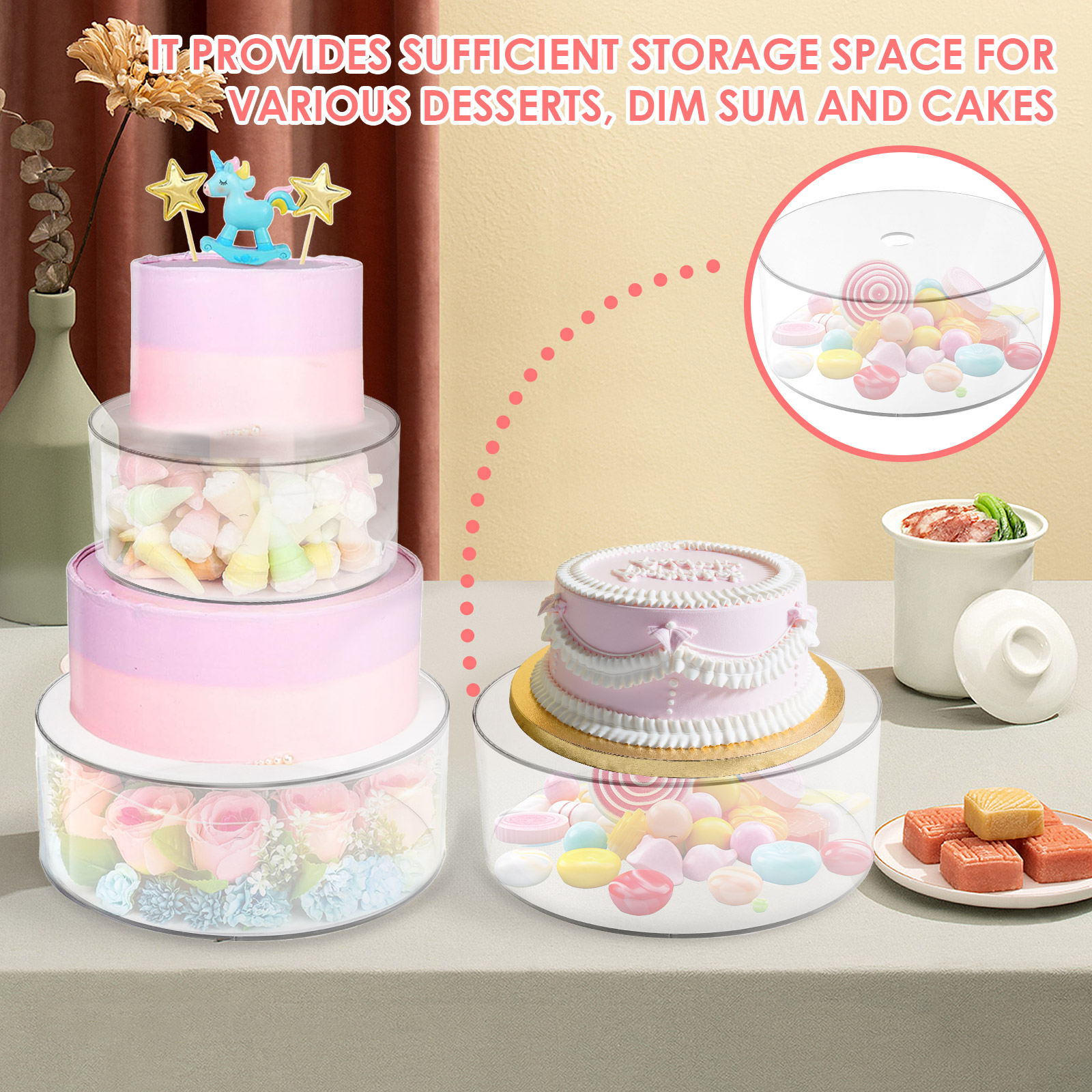3/2Pcs Acrylic Cake Display Bo - Display Risers Set incelemesi ve fiyatı