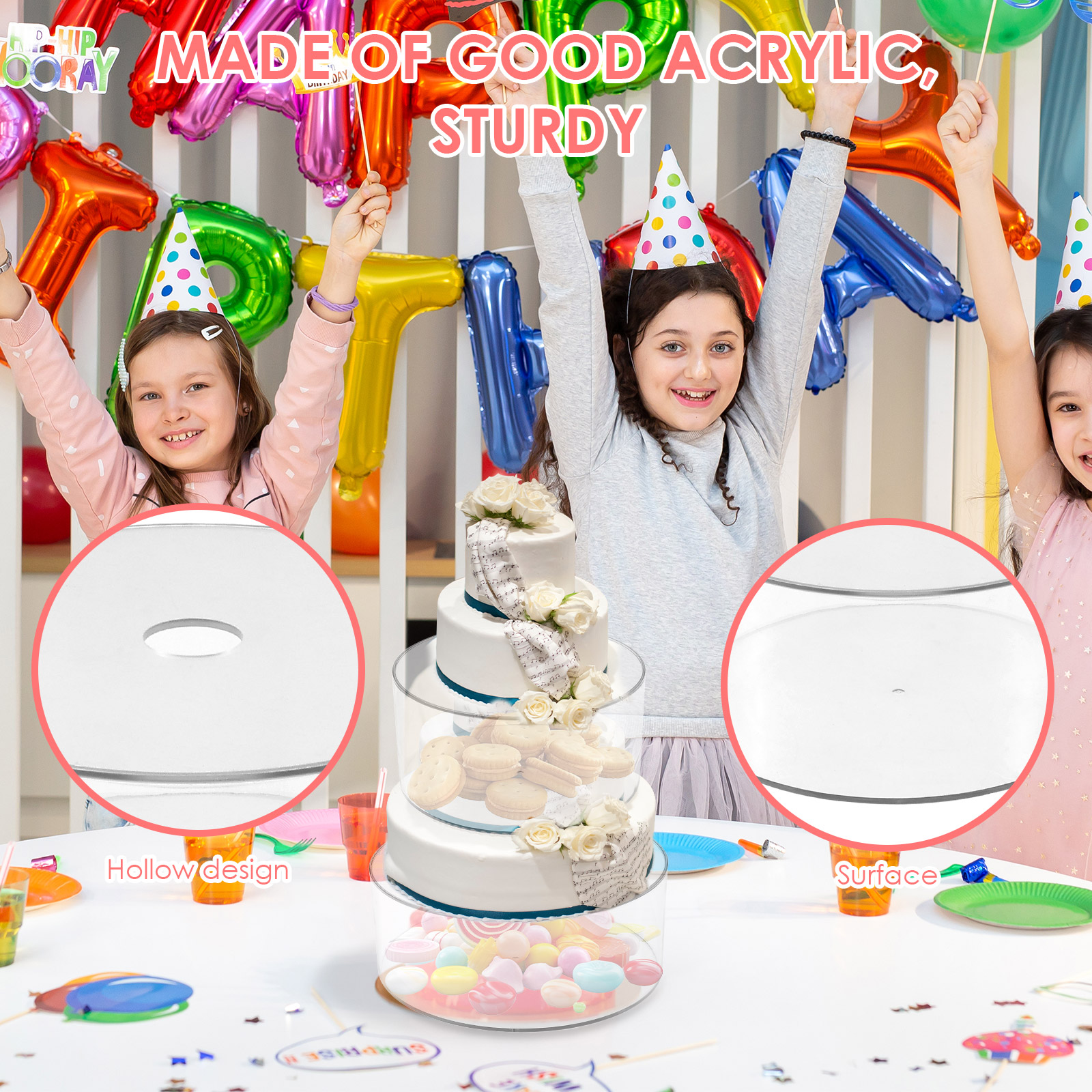 3/2Pcs Acrylic Cake Display Bo - Display Risers Set incelemesi ve fiyatı