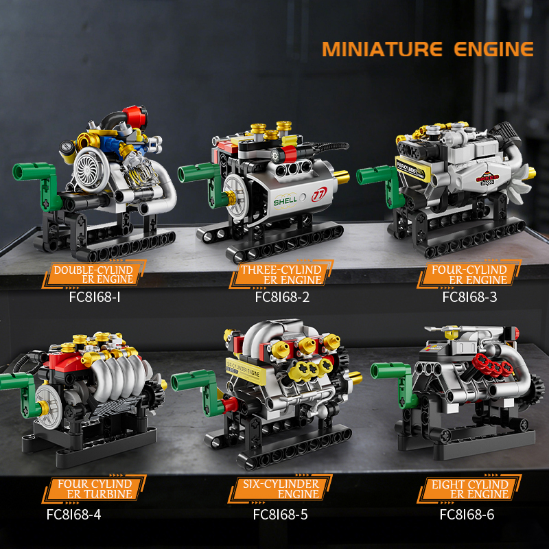 Mini Engine 2/3/4/6/8 Cylinder - Building Block Mini incelemesi ve fiyatı