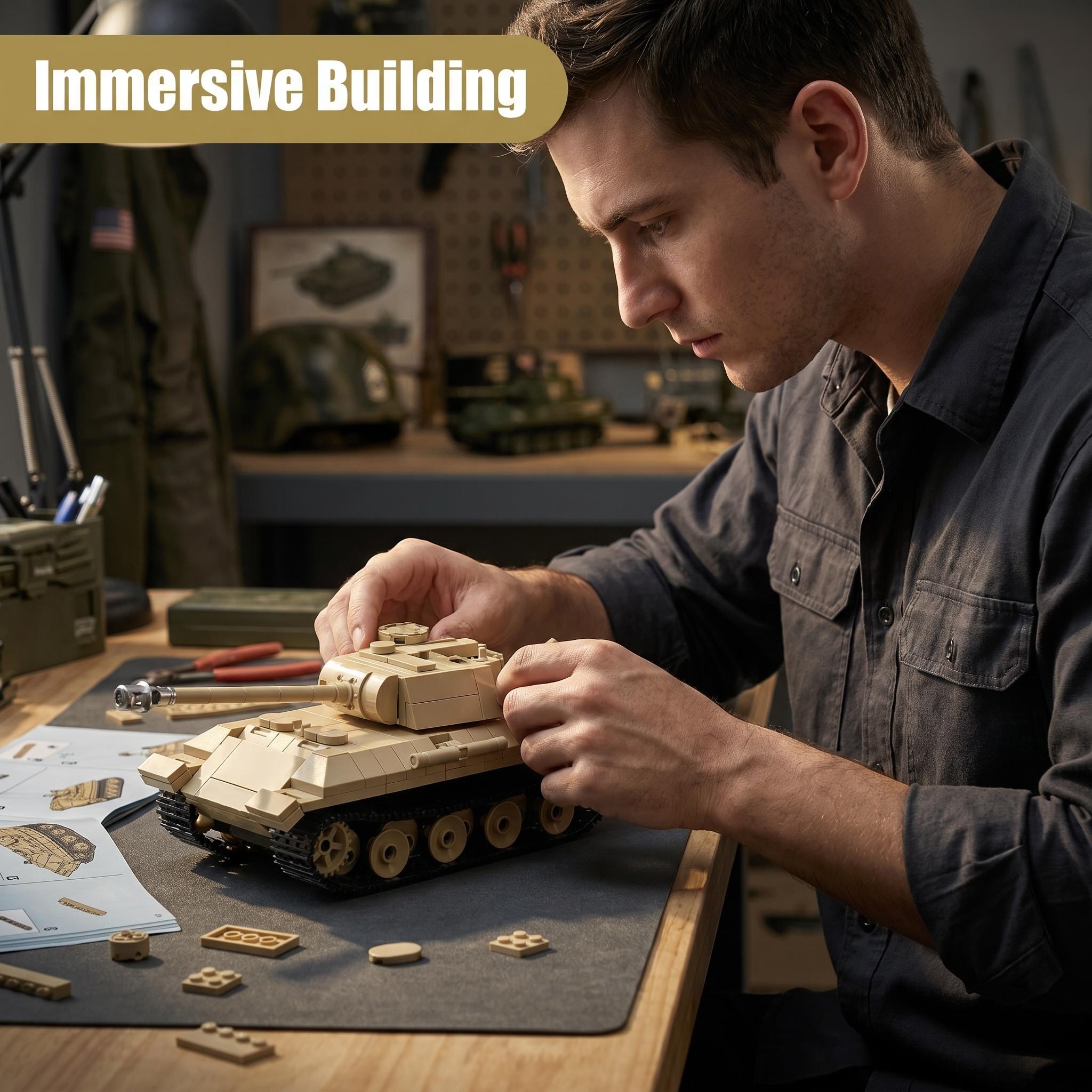 MOC Panther V Tank Tiger I KV- - Lego Minifigure Holder incelemesi ve fiyatı