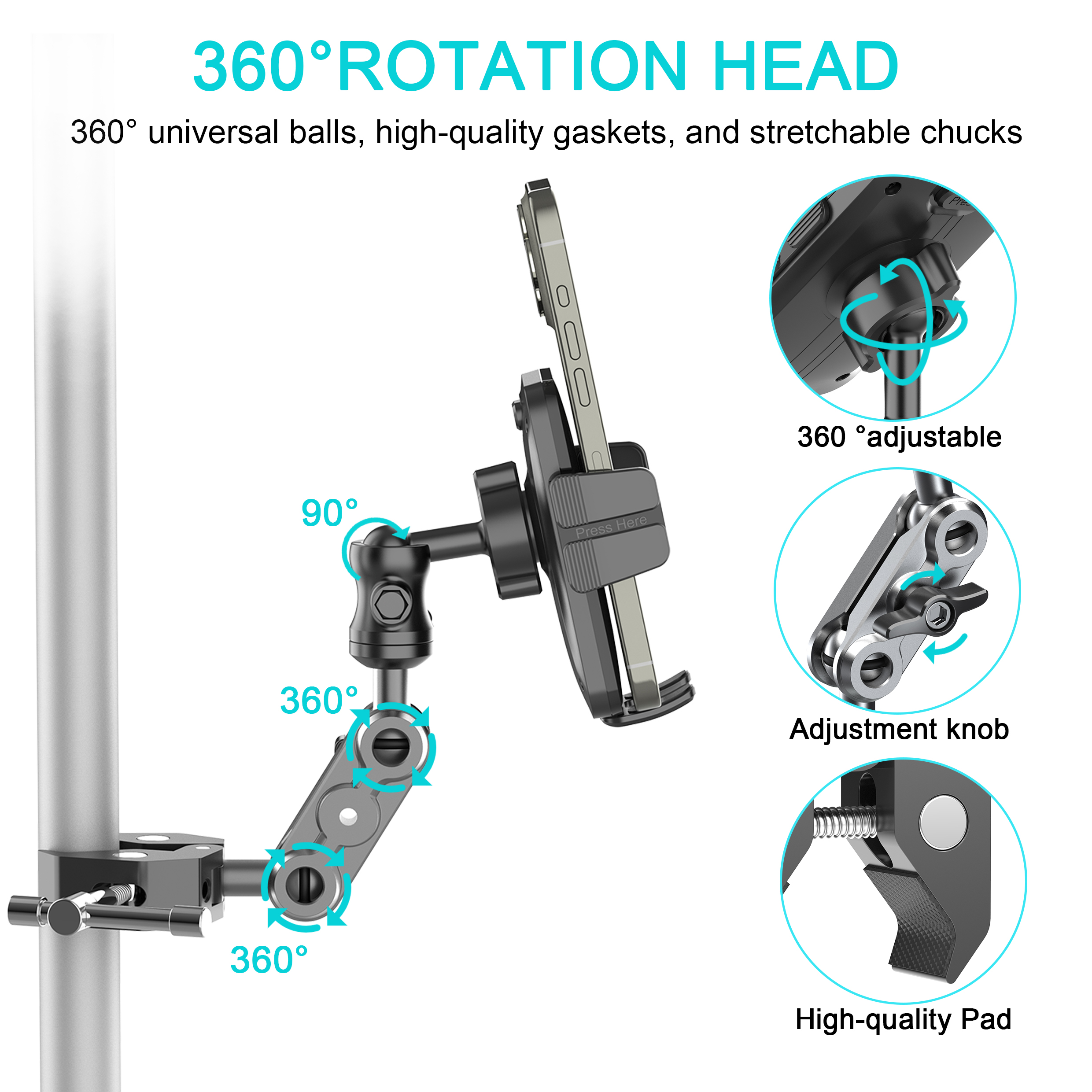 Phone Holder with Super Clamp  - Pop Display Shelf incelemesi ve fiyatı