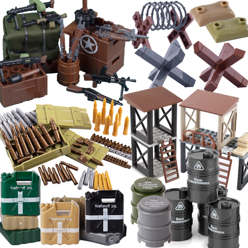 WW2 Military Oil Drum Fuel Tan - Lego Minifigure Holder incelemesi ve fiyatı