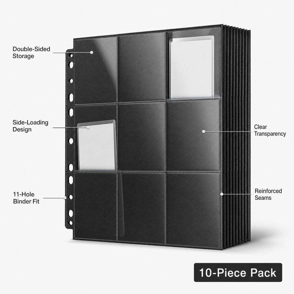 10Pcs 9-Pocket A4 Trading Card - Trading Card Binder incelemesi ve fiyatı