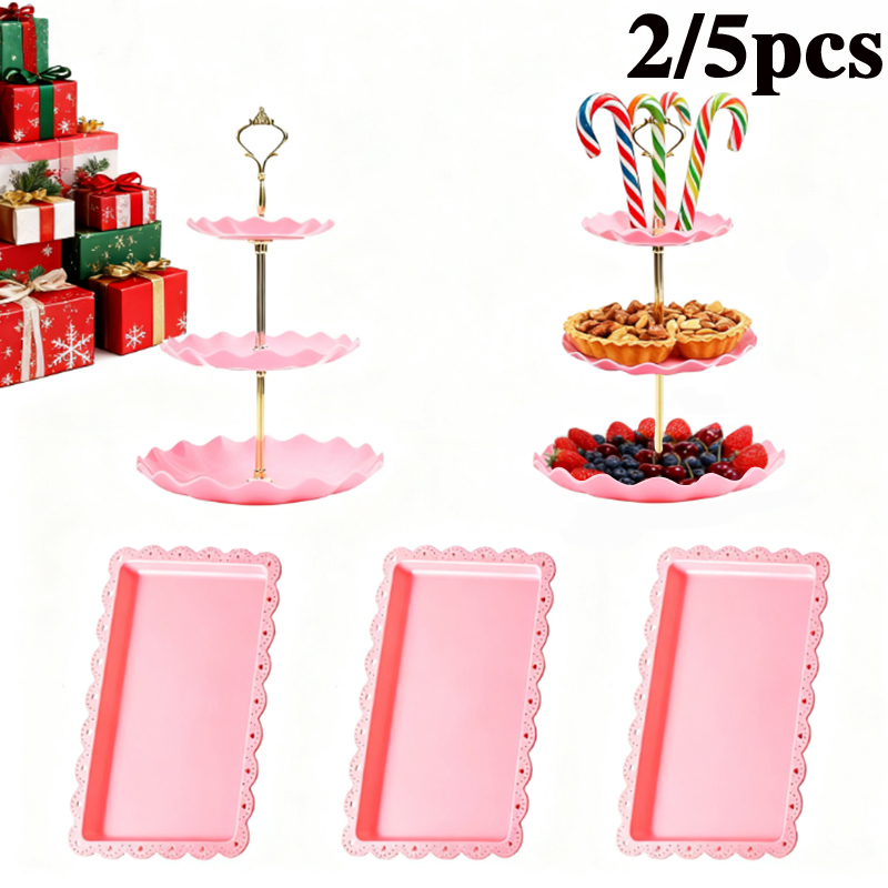 2/5pcs Luxury Pink Cake Rack D - Display Risers Set incelemesi ve fiyatı