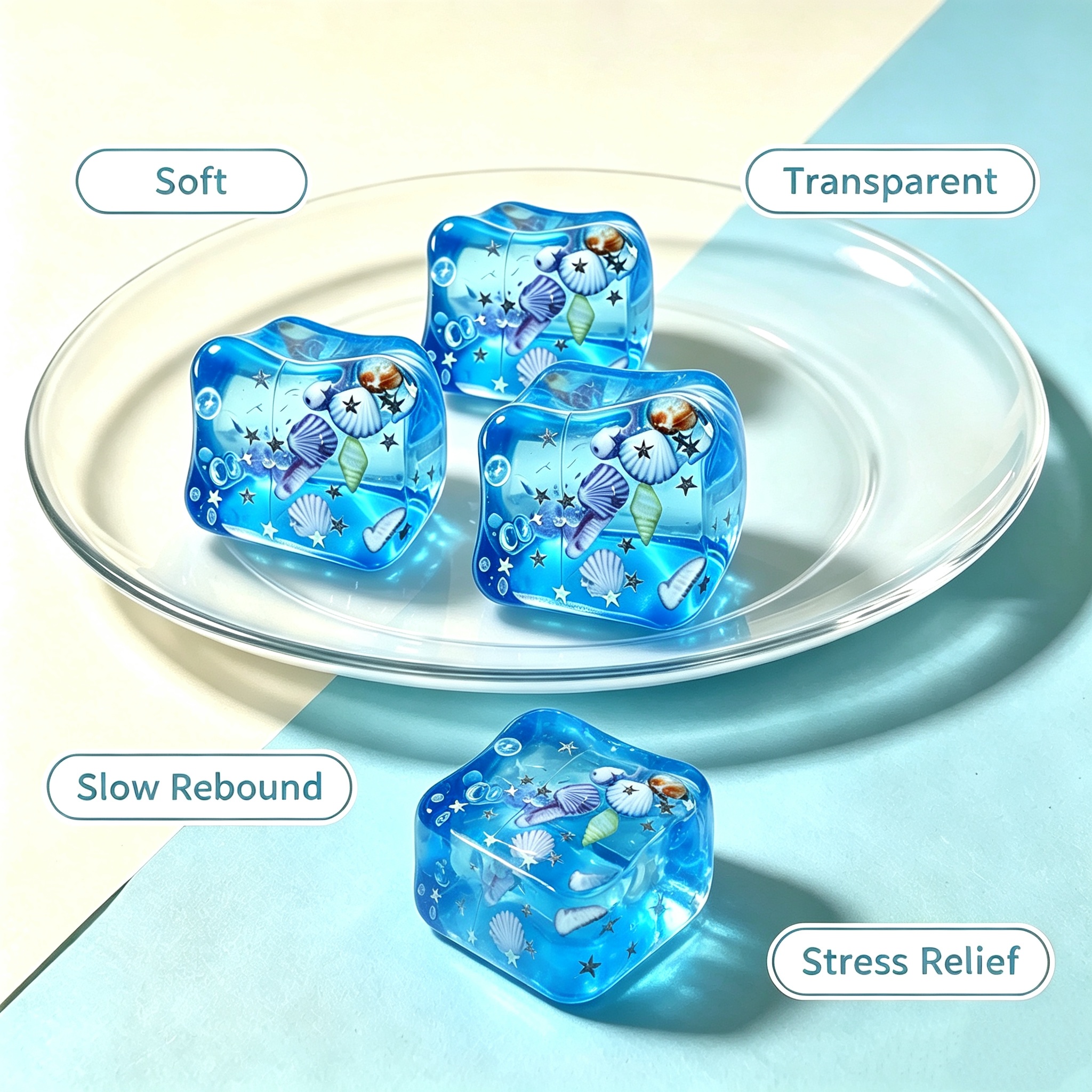 Ocean Shell Squishy Stress Bal - Fidget Cube Original incelemesi ve fiyatı